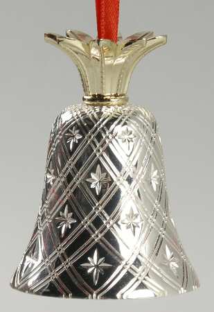 Williamsburg Silverplate Ornament Musical Pineapple Bell - Boxed
