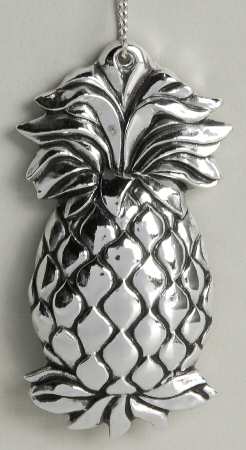 Williamsburg Silverplate Ornament Pineapple Gift Card Holder - Boxed