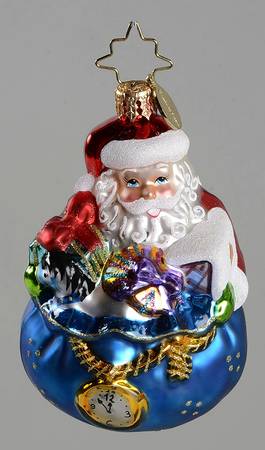 2011 Christopher Radko Ornaments In The Nick Of Time-Gem - No Box