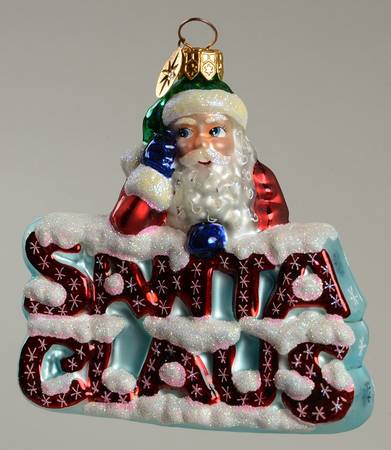 QVC Exclusives Santa On Santa-W/White Snowflakes - No Box