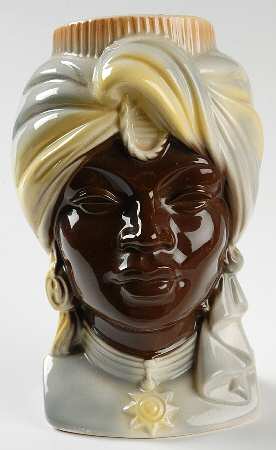Royal Copley Head Vases Blackamoor Princess Wp - No Box