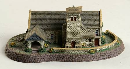 Rockwell's Hometown Grey Stone Church - Boxed