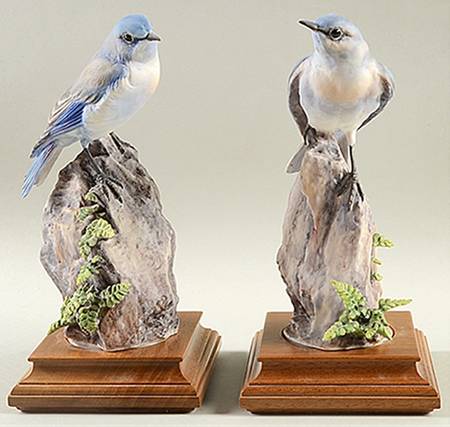 Doughty American Birds Mountain Bluebirds & Spleenwort Niger Pa - Boxed
