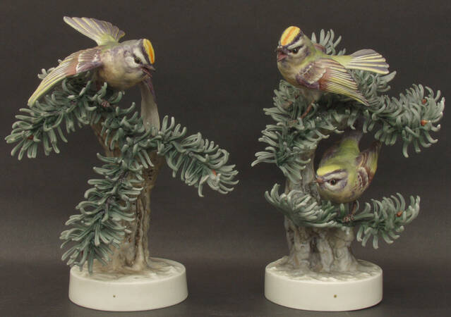 Doughty American Birds Golden Crowned Kinglets & Noble Pine Pai - Boxed
