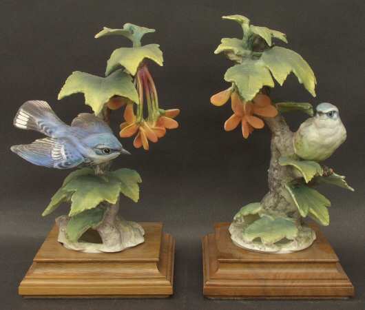 Doughty American Birds Cerulean Warblers & Red Maple-Pair - No Box