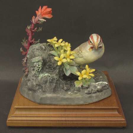 Doughty American Birds Lark Sparrow & Twin Pod & Red Gila - No Box