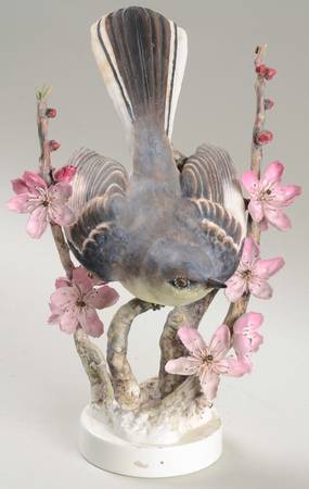 Doughty American Birds Cock-Mockingbird & Peachblossom - Boxed