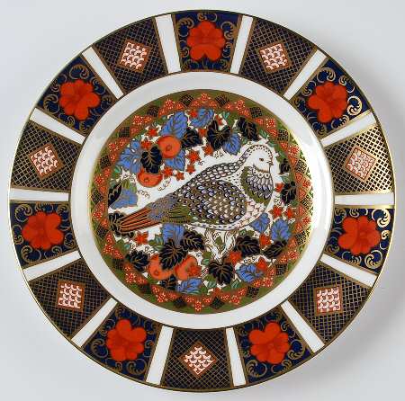 Imari Paperweight Plate-Groviers of Sidmouth Millennium Dove - Boxed