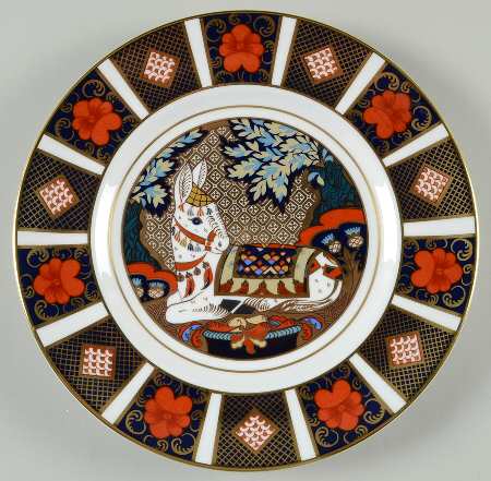 Imari Paperweight Plate-Groviers of Sidmouth Thistle - Boxed