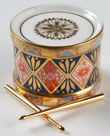 Imari Miniatures Toy Drum W/Sticks - Boxed