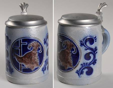 German Steins & Cups Rooster-Saltglaze - No Box