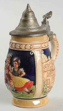 German Steins & Cups Small Stein People Dancing - No Box