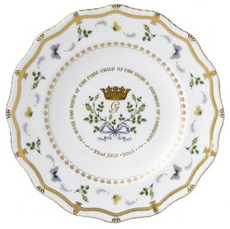 Royal Baby-Prince George Gadroon Plate - With Box