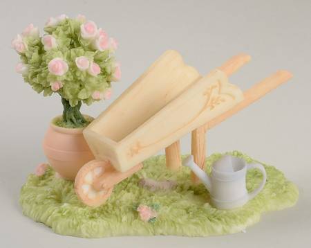 Seraphim Garden of Angels Rosebush-Wheelbarrow-Watering Can - Boxed