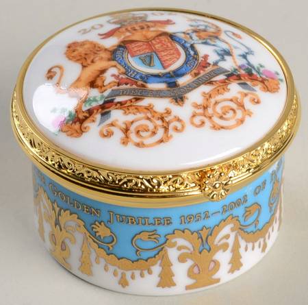 Elizabeth II Golden Jubilee Hinged Box - Boxed