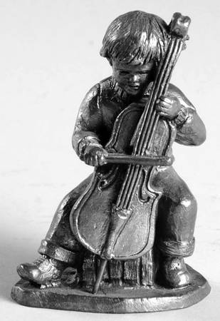 Pewter Figurines Frank With Cello - No Box
