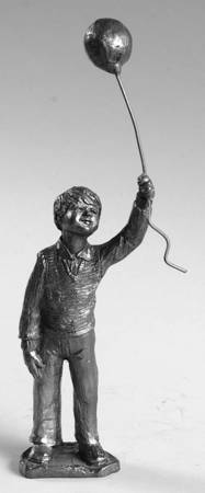 Pewter Figurines Chris In Sweater&Tie,Balloon - No Box