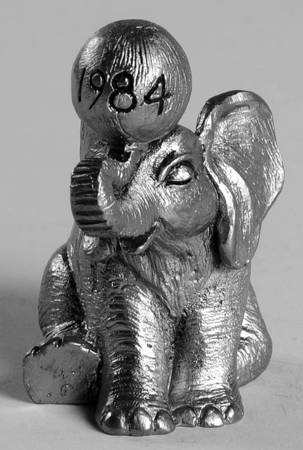 Pewter Figurines Show Elephant Paris 1984 - No Box
