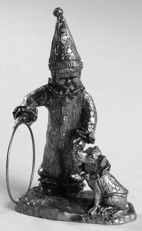Pewter Figurines Tracy Clown & Hush Puppy - No Box