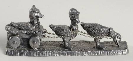 Pewter Figurines Ducks In Parade - No Box