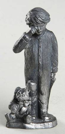 Pewter Figurines Gift Of Love Christmas 1990 - No Box