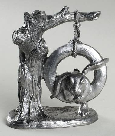 Pewter Figurines Kathy Tire Swing - No Box