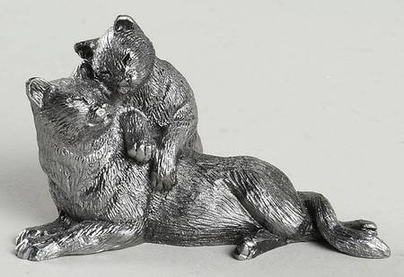 Pewter Figurines Gift Of Love - Cats - No Box