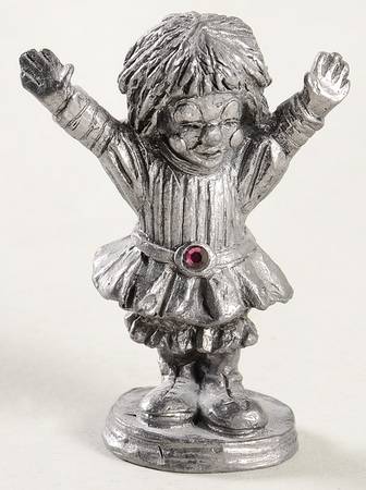 Pewter Figurines Clown With Hands Up - No Box