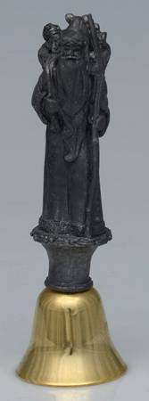 Pewter Figurines Bell - Santa With Toys - No Box