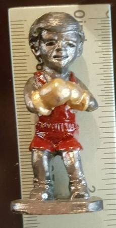 Pewter Figurines Boxer-Enameled - No Box