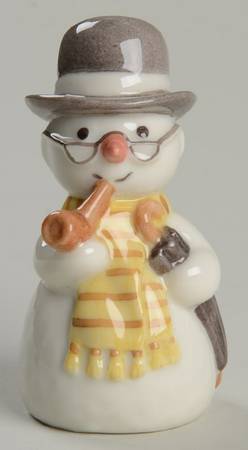 Snowman Miniatures Snowman Grandfather With Pipe - With Box