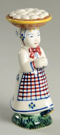 Childerns Welfare Girl With Eggs-Candleholder - Boxed