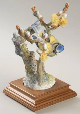 Doughty British Birds Cock-Blue Tit & Pussy Willow - Boxed
