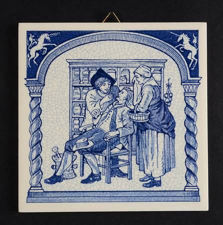 Apothecary Tiles Pharmacists Of The Great Plague Of 1665 - Boxed