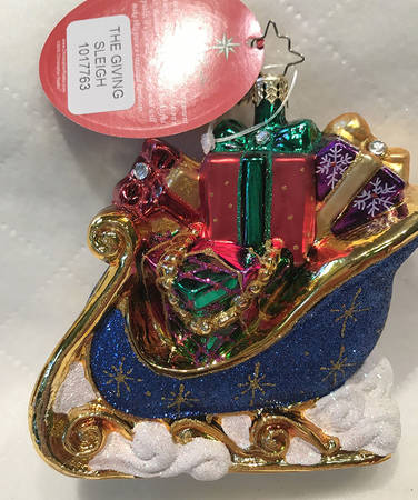 2015 Christopher Radko Ornaments The Giving Sleigh - No Box