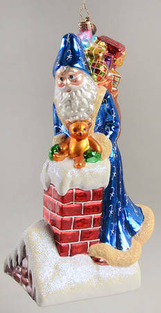 2015 Christopher Radko Ornaments Rooftops Of London-Santa On Roof - No Box