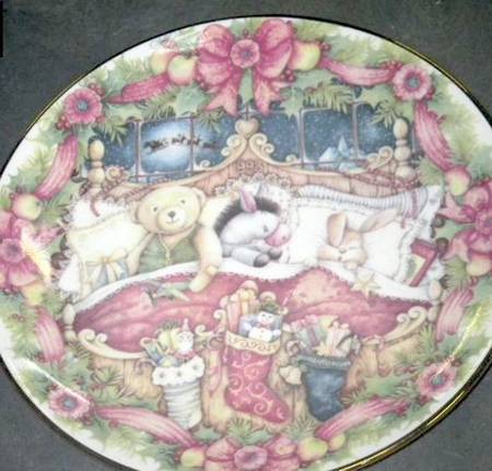 Jane Jones Christmas Plate Christmas Night - With Box Bx1998