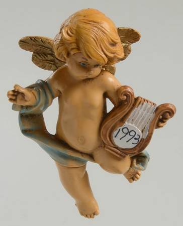 Fontanini Angel-Cherub Ornaments Angel With Harp - With Box