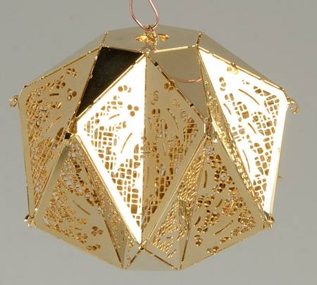 Prism Ornaments Golden Snowflake - With Box