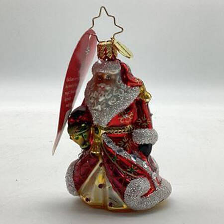 2016 Christopher Radko Ornaments Shimmering Santa Gem  - No Box