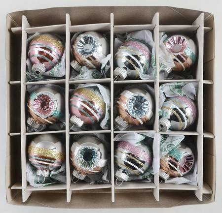 Shiny Brite Easter Set/12 Sm Ball Orn Pastels - With Box