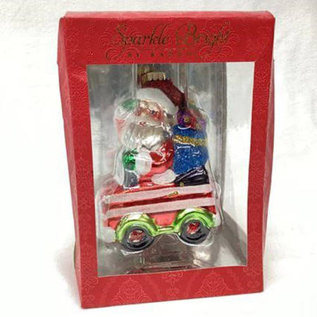 Sparkle Bright Santa In Car - Boxed
