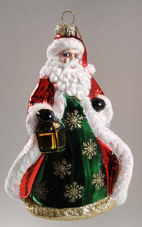 Sparkle Bright Santa With Lantern  - Boxed