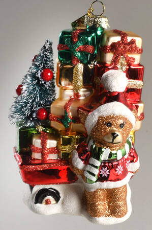 Sparkle Bright Bear With Red Wagon - Boxed