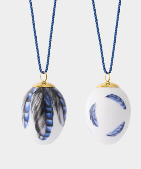 Annual Easter Eggs Eurasian Jay Feathers- Set 2 - Boxed