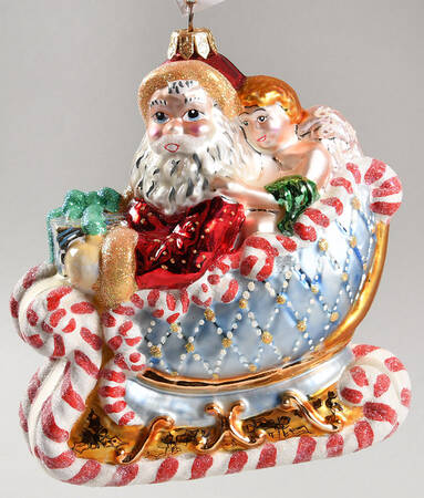 Santa with Sleigh Candy Ride-Light Blue - No Box