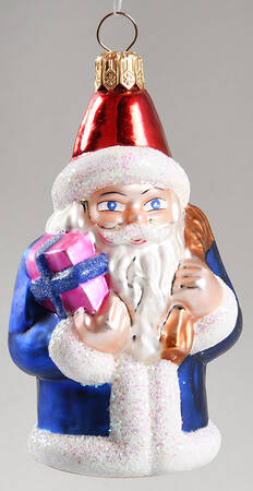 Santas Blue Santa-Dark Blue/Pink Gift - No Box