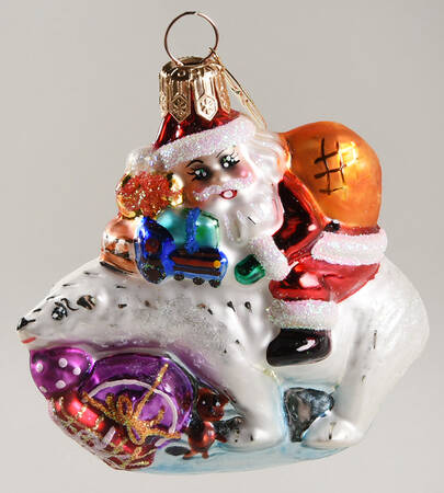 Santas Riding Bearback Gem-Red Hat - No Box