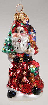 Santa with Pinecones-Trees A Splendid Arrival Gem - No Box