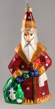 Santas Woodcut Santa-Red - No Box